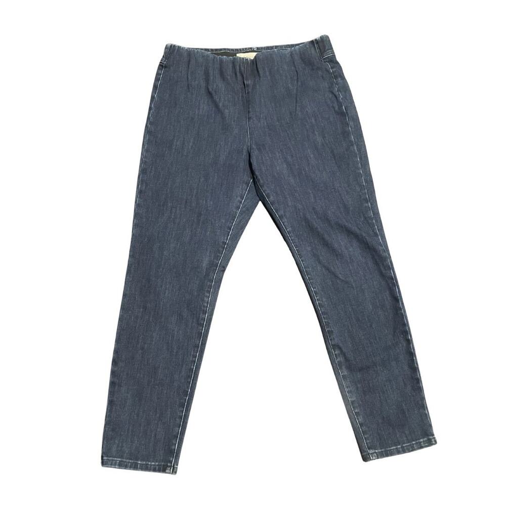 Soft Surroundings Stretch Pull On Elastic Waist Denim Jeans Pants Large Casual